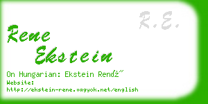 rene ekstein business card